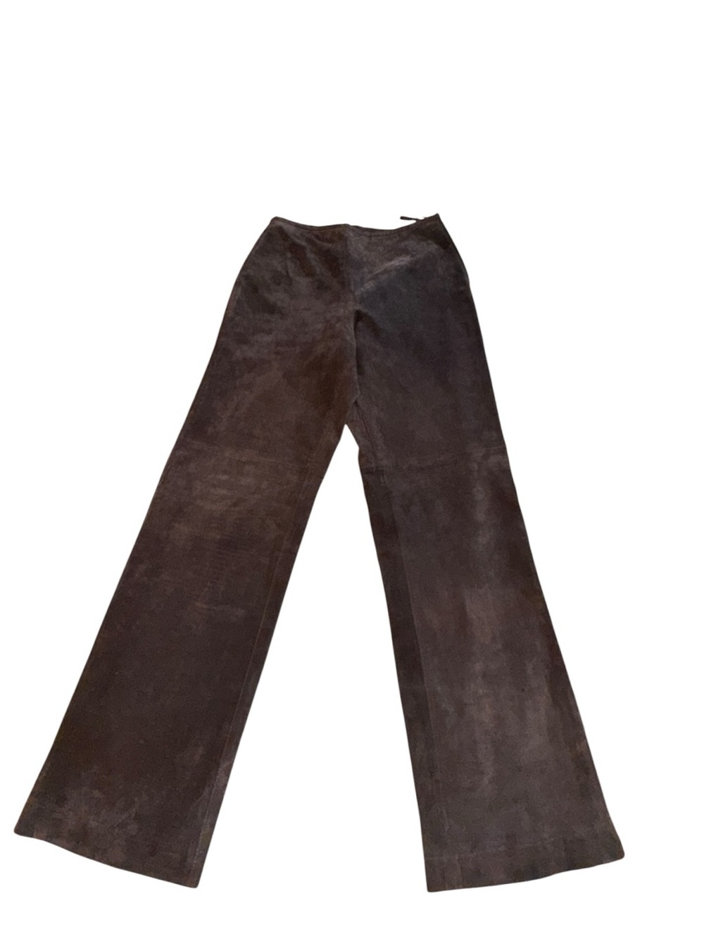 Vintage C’Est City Brown Genuine Suede Leather Pants Side Zip Lined Size 6